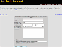 Tablet Screenshot of guestbook.sethi.org